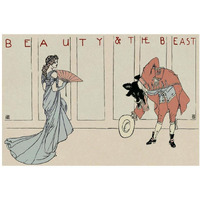 Beauty and the Beast - The Bow-Paper Art-38"x26"