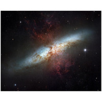 M82 - Starburst Galaxy-Paper Art-26"x22"