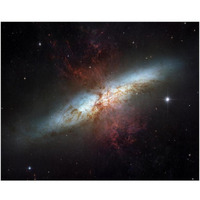 M82 - Starburst Galaxy-Paper Art-37"x30"