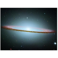 M104 - The Sombrero Galaxy - Colored with Infrared Data-Paper Art-26"x20"