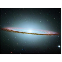 M104 - The Sombrero Galaxy - Colored with Infrared Data-Paper Art-50"x38"