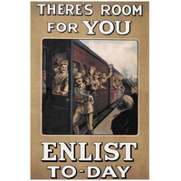 WWI: There's Room for You: Enlist Today-Paper Art-22"x32"