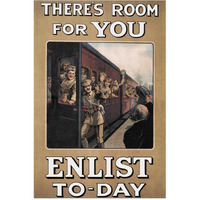 WWI: There's Room for You: Enlist Today-Paper Art-42"x62"