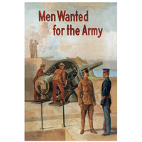 WWI: Men Wanted for the Army-Paper Art-22"x32"