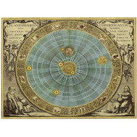 Maps of the Heavens: Planisphaerium Copernicanum-Paper Art-42"x32"