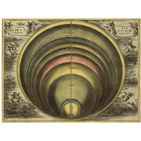 Maps of the Heavens: Corprum Coelestium-Paper Art-42"x32"