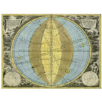 Maps of the Heavens: Hemisphaeria Sphaerarum-Paper Art-34"x26"