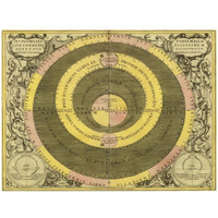 Maps of the Heavens: Hypothesis Ptomlemaica-Paper Art-34"x26"