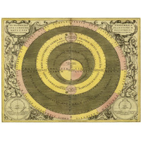 Maps of the Heavens: Hypothesis Ptomlemaica-Paper Art-42"x32"