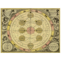 Maps of the Heavens: Theoria Luna-Paper Art-26"x20"