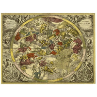 Maps of the Heavens: Coelistellati Christianihaemi-Paper Art-26"x20"