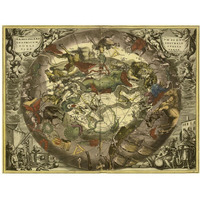 Maps of the Heavens: Haemisphaerium Sceno Graphicum Australe-Paper Art-42"x32"