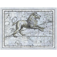 Maps of the Heavens: Leo - The Nemean Lion-Paper Art-18"x14"