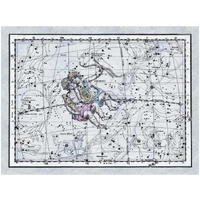Maps of the Heavens: Gemini - the Twins - Castor and Pollux-Paper Art-18"x14"