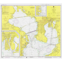 Nautical Chart - Tampa Bay - Northern Part ca. 1975-Paper Art-38"x34"