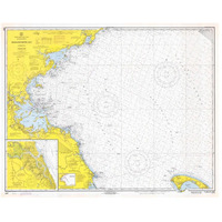 Nautical Chart - Massachusetts Bay ca. 1970-Paper Art-46"x37"