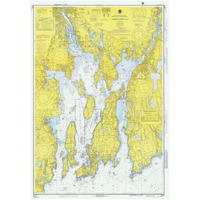 Nautical Chart - Narragansett Bay ca. 1975-Paper Art-33"x46"