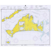 Nautical Chart - Marthas Vineyard ca. 1975-Paper Art-32"x27"