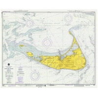 Nautical Chart - Nantucket Island ca. 1975-Paper Art-32"x26"