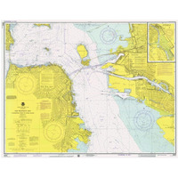 Nautical Chart - San Francisco Bay ca. 1975-Paper Art-46"x36"