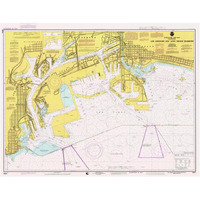Nautical Chart - Los Angeles and Long Beach Harbors ca. 1998-Paper Art-18"x14"