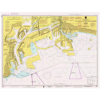 Nautical Chart - Los Angeles and Long Beach Harbors ca. 1998-Paper Art-46"x36"