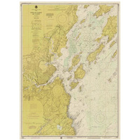 Nautical Chart - Portland Harbor and Vicinity ca. 1974 - Sepia Tinted-Paper Art-28"x38"
