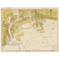 Nautical Chart - Los Angeles and Long Beach Harbors ca. 1998 - Sepia Tinted-Paper Art-42"x33"
