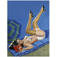 Mid-Century Pin-Ups - Wink Magazine - Merry mirthful Maiden-Paper Art-32"x42"