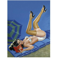 Mid-Century Pin-Ups - Wink Magazine - Merry mirthful Maiden-Paper Art-38"x50"