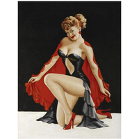 Mid-Century Pin-Ups - Magazine Cover - Little Red Cape-Paper Art-32"x42"