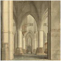 The Choir and North Ambulatory of the Church of Saint Bavo, Haarlem, 1634-Paper Art-42"x42"