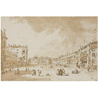 View of Campo San Polo, Venice, ca. 1790-Paper Art-20"x14"