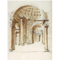 Interior hallway, Italy, 1786-Paper Art-32"x42"