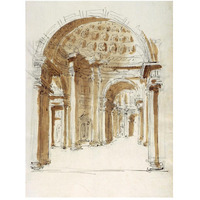 Interior hallway, Italy, 1786-Paper Art-38"x50"