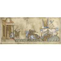 The Death of Sennacherib-Paper Art-38"x18"
