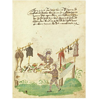 Civic festival of the Nuremberg Schembartlauf - Clothing Table-Paper Art-38"x50"