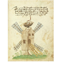 Civic festival of the Nuremberg Schembartlauf - Windmill-Paper Art-38"x50"