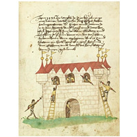 Civic festival of the Nuremberg Schembartlauf - Castle-Paper Art-26"x34"