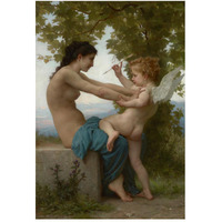 A Young Girl Defending Herself against Eros-Paper Art-34"x50"