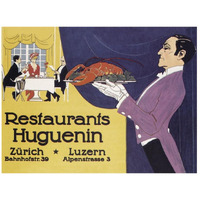 Cooks: Restaurants Huguenin-Paper Art-26"x20"