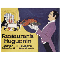 Cooks: Restaurants Huguenin-Paper Art-34"x26"