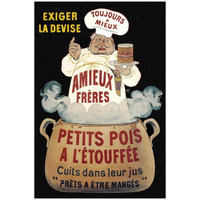 Cooks: Amieux Freres - Petits Pois a lEtouffee-Paper Art-22"x32"