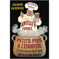Cooks: Amieux Freres - Petits Pois a lEtouffee-Paper Art-34"x50"
