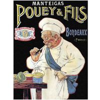 Cooks: Manteigas Pouey and Fils-Paper Art-14"x18"