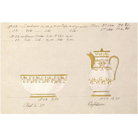 Bol et cafetire, ca. 1800-1820-Paper Art-20"x14"