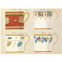 Quatre tasses du 1er choix, ca. 1800-1820-Paper Art-18"x14"
