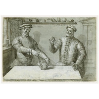 A Double Portrait of Hans Furraht and Jacob von der Burch-Paper Art-32"x23"