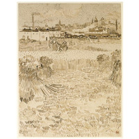 Arles:  View from the Wheatfields-Paper Art-14"x18"