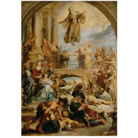 The Miracles of Saint Francis of Paola-Paper Art-33"x46"